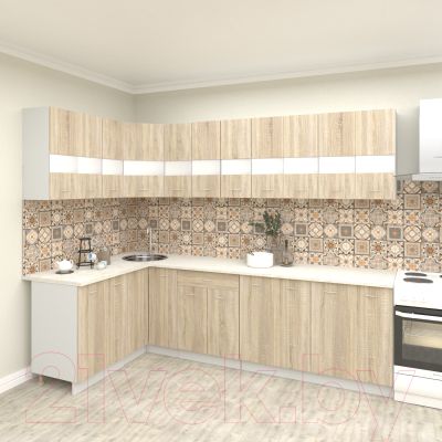 Готовая кухня Кортекс-мебель Корнелия Экстра 1.5x2.7м