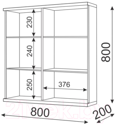 Шкаф навесной Rinner Тиффани М08 (белый текстурный)