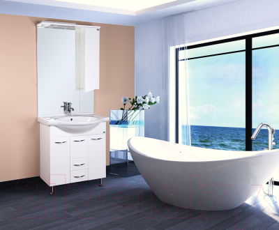 Тумба с умывальником Onika Моника 75.17 (107502 + 1WH110259)