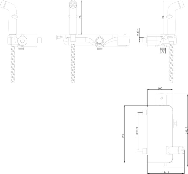Гигиенический душ со смесителем LEMARK Solo LM7169CW