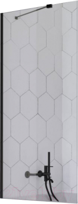 Стеклянная шторка для ванны Radaway Idea Black PNJ II 60 / 10001060-54-01 - фото
