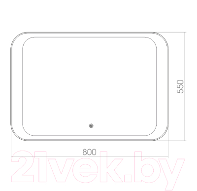 Зеркало Silver Mirrors Индиго 80x55 / ФР-00001410