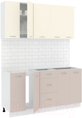 Готовая кухня Кортекс-мебель Корнелия Лира 1.6 без столешницы - фото