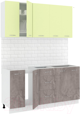 Готовая кухня Кортекс-мебель Корнелия Лира 1.6 без столешницы - фото
