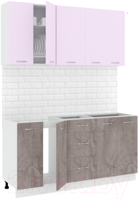 Готовая кухня Кортекс-мебель Корнелия Лира 1.6 без столешницы - фото