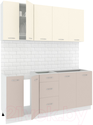 Готовая кухня Кортекс-мебель Корнелия Лира 1.8 без столешницы - фото