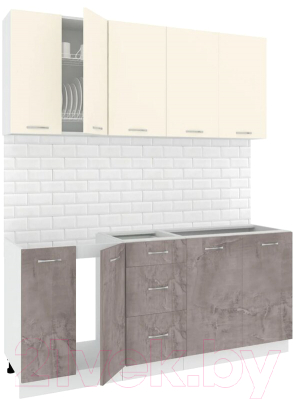 Готовая кухня Кортекс-мебель Корнелия Лира 1.8 без столешницы - фото