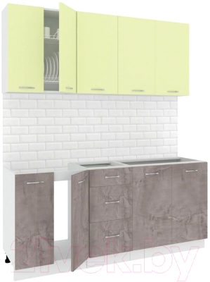 Готовая кухня Кортекс-мебель Корнелия Лира 1.8 без столешницы - фото