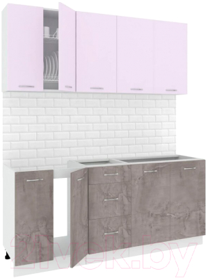 Готовая кухня Кортекс-мебель Корнелия Лира 1.8 без столешницы - фото