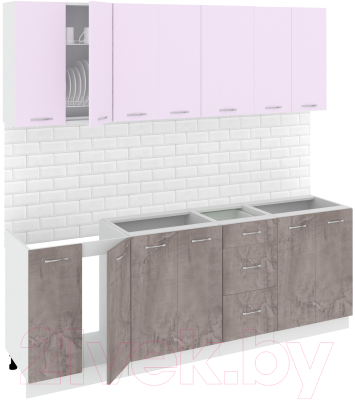 Готовая кухня Кортекс-мебель Корнелия Лира 2.2 без столешницы - фото