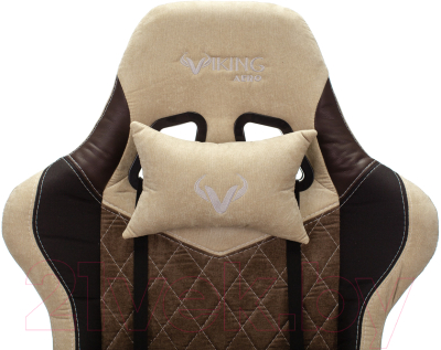Кресло геймерское Бюрократ Zombie Viking 7 Knight (кожзам коричневый/бежевый)