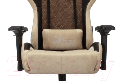 Кресло геймерское Бюрократ Zombie Viking 7 Knight (кожзам коричневый/бежевый)