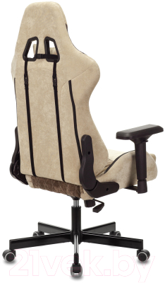 Кресло геймерское Бюрократ Zombie Viking 7 Knight (кожзам коричневый/бежевый)