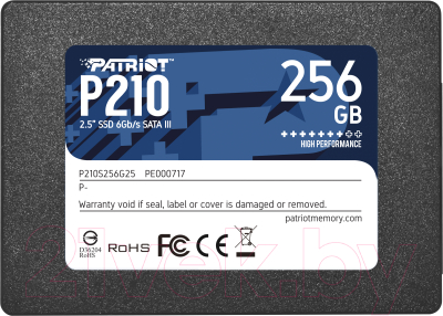 SSD диск Patriot P210 256GB (P210S256G25) - фото