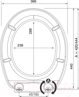 Сиденье для унитаза Bisk 05834