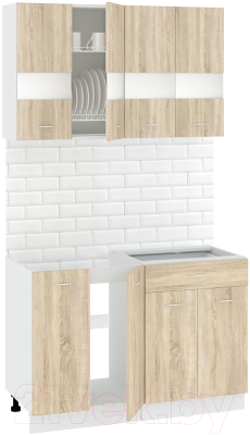 Готовая кухня Кортекс-мебель Корнелия Экстра 1.2м без столешницы - фото