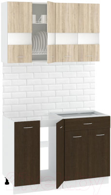 Готовая кухня Кортекс-мебель Корнелия Экстра 1.2м без столешницы - фото