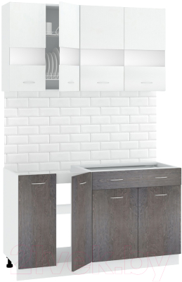 Готовая кухня Кортекс-мебель Корнелия Экстра 1.4 без столешницы - фото