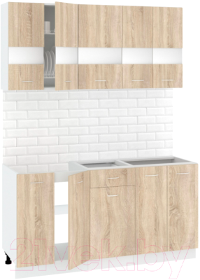 Готовая кухня Кортекс-мебель Корнелия Экстра 1.5 без столешницы - фото