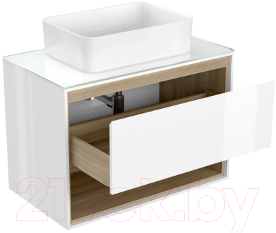 Тумба под умывальник Cersanit Louna 80 / SP-SZ-LOU80-BL/Wh