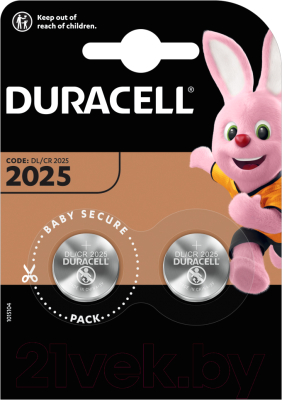 Комплект батареек Duracell Specialty Lithium DL/CR 2025 - фото