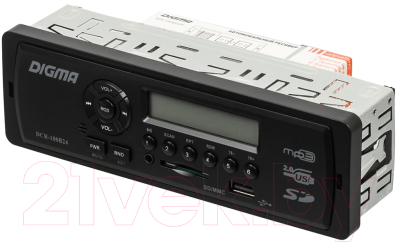 Бездисковая автомагнитола Digma DCR-100B24