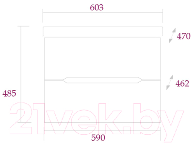 Тумба под умывальник Onika Айленд 60.13 (106114)