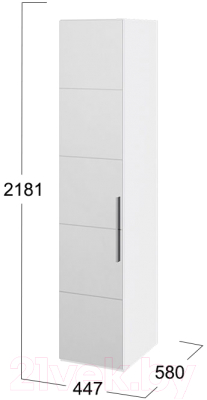 Шкаф-пенал ТриЯ Наоми СМ-208.07.02 L (белый глянец)