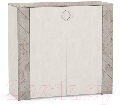 Тумба Mobi Амели 13.107 (шелковый камень К349 RT/бетон чикаго беж LS 00 953) - фото