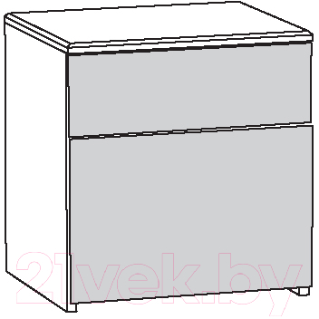 Прикроватная тумба Mobi Амели 13.78 (шелковый камень К349 RT/бетон чикаго беж LS 00 953)