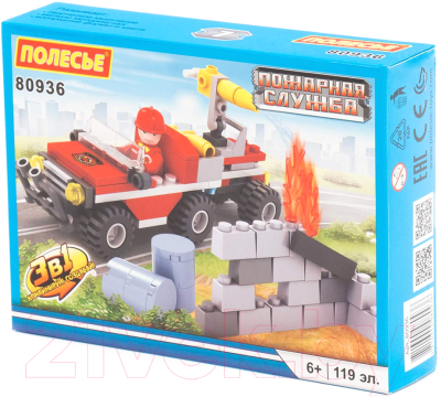 Конструктор Полесье Классик Пожарная служба-1.7 / 80936 - фото