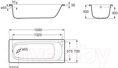 Ванна стальная Roca Contesa 150x70 / 236060000