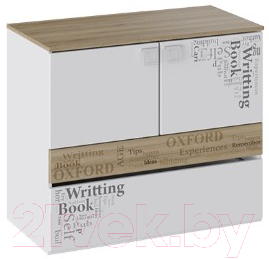 Тумба ТриЯ Оксфорд ТД-139.04.01 (ривьера/белый с рисунком) - фото