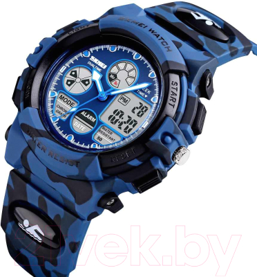 Часы наручные детские Skmei 1163 (синий камуфляж) - фото