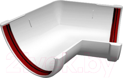 Угол желоба Grand Line Стандарт ПВХ 135 градусов универсальный - фото