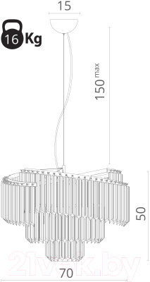 Люстра Divinare Frizzante 1681/01 LM-7
