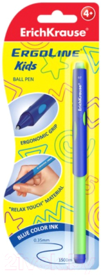 Ручка шариковая Erich Krause Ultra Glide Technology ErgoLine Kids / 41540 - фото