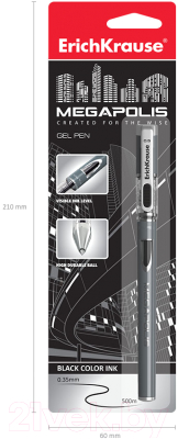 Ручка гелевая Erich Krause Megapolis Gel / 17752