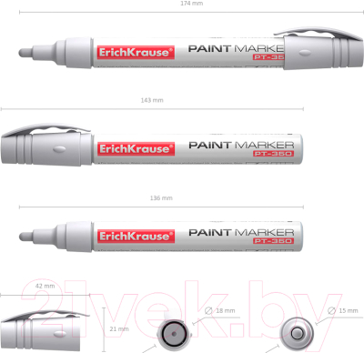 Маркер строительный Erich Krause PT-350 / 37293