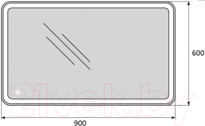 Зеркало BelBagno SPC-MAR-900-600-LED-TCH