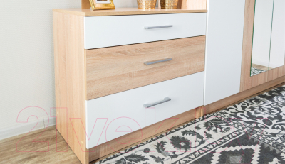 Комплект мебели для спальни Империал Алёна 3 (дуб сонома/белый)