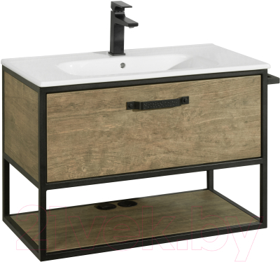 Тумба с умывальником Акватон Лофт Ф 80 (1A2424K6LTDY0) - фото