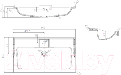 Тумба с умывальником Акватон Лофт Ф 80 (1A2424K0LTDY0)