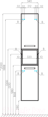 Шкаф для ванной Акватон Лофт Фабрик