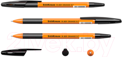 Ручка шариковая Erich Krause R-301 Orange Stick&Grip / 39533