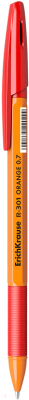 Ручка шариковая Erich Krause R-301 Orange Stick&Grip / 43189 - фото