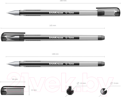 Набор гелевых ручек Erich Krause G-Tone / 39516