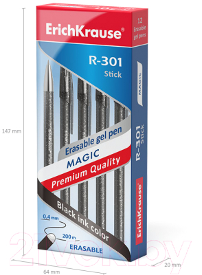 Ручка гелевая Erich Krause R-301 Magic Gel / 46435
