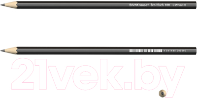 Набор простых карандашей Erich Krause Jet Black 100 HB / 45477