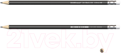Набор простых карандашей Erich Krause Jet Black 101 HB / 45607